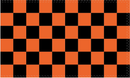 Checkers Orange & Black 3'X5' Flag ROUGH TEX® 100D