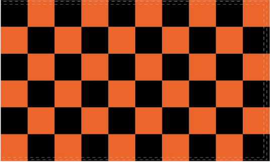 Checkers Orange & Black 3'X5' Flag ROUGH TEX® 100D
