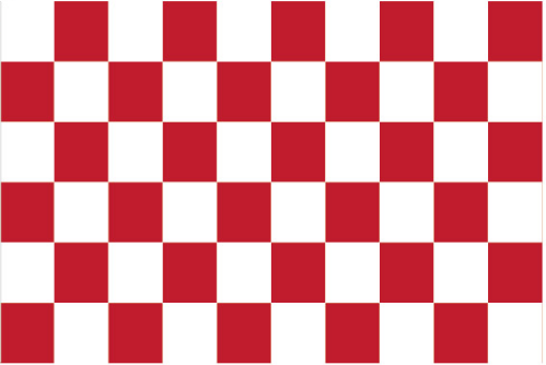 Checkered Red & White 12"x18" Stick Flag ROUGH TEX® 100D 30" Wooden Staff