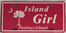 Pawleys Island Girl South Carolina Pink License Plate Flag