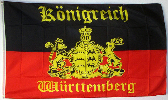Württemberg Kingdom 12"x18" Car Flag ROUGH TEX® Knit Double Sided
