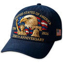 America’s 250th Anniversary Collector’s 5-Pack – Custom Embroidered Patriotic Hats