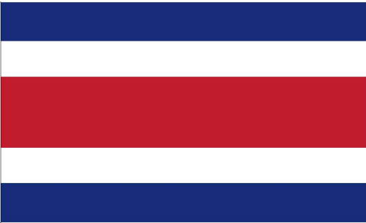 Costa Rica Civil 3'X5' Flag ROUGH TEX® 100D