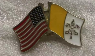 USA & Vatican Friendship Lapel Pin