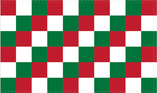 Checkers Red White & Green 3'X5' Flag ROUGH TEX® 100D