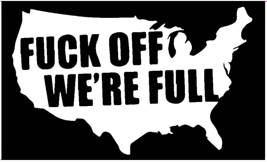 Fuck Off We're Full USA 3'X5' Flag ROUGH TEX® 100D