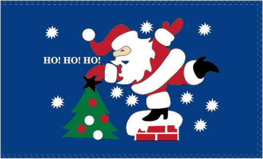 Ho Ho Ho Santa 3'X5' Flag ROUGH TEX® 100D