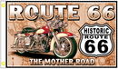 Route 66 Map The Mother Road 3'x5' Flag ROUGH TEX® 100D