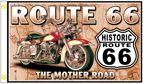 Route 66 Map The Mother Road 3'x5' Flag ROUGH TEX® 100D