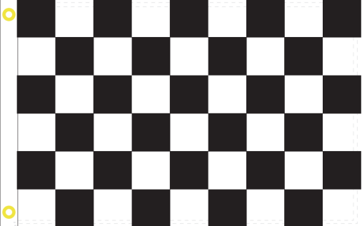 Checkered 12"x18" Stick Flag ROUGH TEX® 100D 30" Wooden Stick