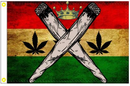 Rasta Weed King 3'x5' Flag ROUGH TEX® 100D