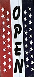 Open Red White & Blue Stars 3'x5' Flag Banner ROUGH TEX® 68D with Sleeve & Grommets American Patriotic Business