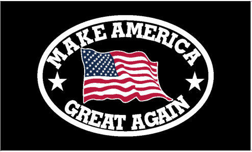 Make America Great Again Black USA 3'X5' Flag ROUGH TEX® 100D