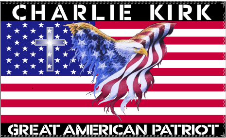 Charlie Kirk Great American Patriot USA Eagle 3'X5' Flag ROUGH TEX® 100D