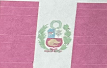 Peru 4"x6" Desk Stick Flag Sewn Rough Tex®