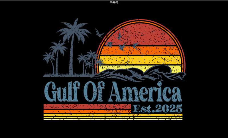 Gulf of America Black Sunset Est 2025 3'X5' Flag Ships August 1st ROUGH TEX® 100D
