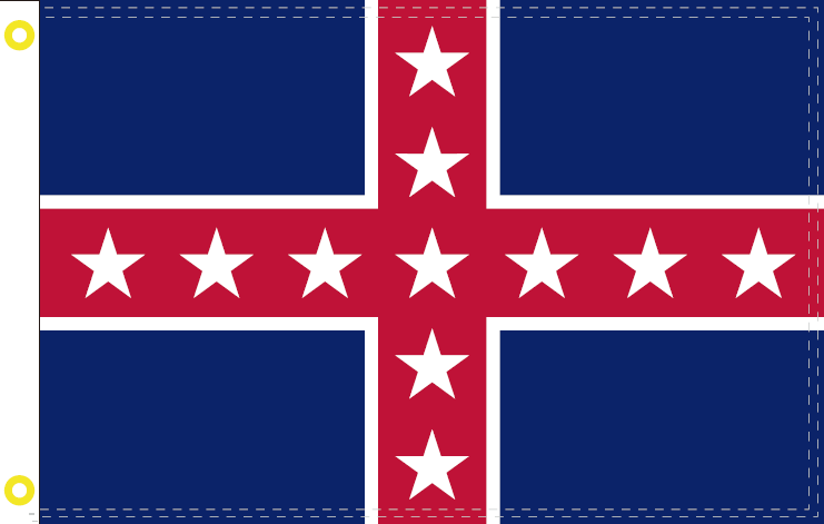 Polk Battle 3'x5' Embroidered Flag ROUGH TEX® Cotton