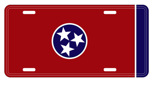 Tennessee Embossed License Plate