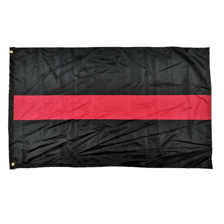 Fire Fighter Thin Red Line 3'X5' Flag ROUGH TEX® 68D Nylon