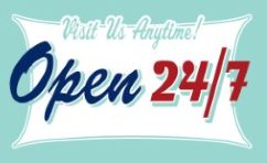 Open 24/7 3'x5' Flag ROUGH TEX® 68D
