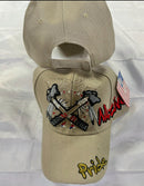 Native American Pride Tomahawks Khaki Embroidered Cap