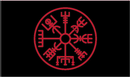 Nordic Viking Red Rune Norse Compass 12"x18" Flag ROUGH TEX® 100D With Grommets