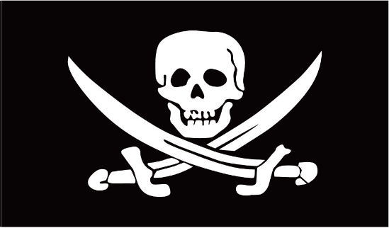Calico Jack Pirate 12"x18" Flag ROUGH TEX® 100D With Grommets