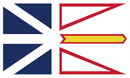 New Found Land & Labrador 12"x18" Stick Flag ROUGH TEX® 100D 30" Wooden Staff