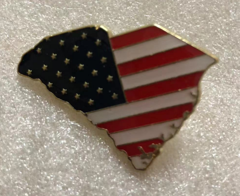 South Carolina Map USA Lapel Pin