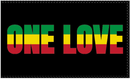 One Love Rasta Black 3'X5' Flag ROUGH TEX® 100D