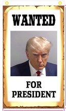 Trump Mugshot Wanted For President 3'X5' Flag 68D with Sleeves & Grommets with no Header Card