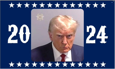 Trump Mugshot Blue 3'X5' Flag ROUGH TEX® 100D