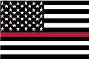 USA Thin Red Line 12"x18" Flag ROUGH TEX® 100D With Grommets Firefighter American