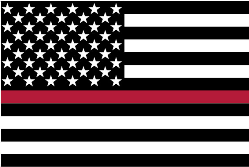 USA Thin Red Line 12"x18" Flag ROUGH TEX® 100D With Grommets Firefighter American