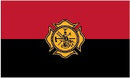 Fire Remembrance 12"x18" Stick Flag ROUGH TEX® 100D 30" Wooden Stick