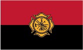 Fire Remembrance 12"x18" Stick Flag ROUGH TEX® 100D 30" Wooden Stick