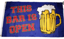 This Bar Is Open Beer 3'x5' Flag ROUGH TEX® 68D