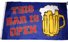 This Bar Is Open Beer 3'x5' Flag ROUGH TEX® 68D
