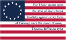 Betsy Ross Thomas Jefferson 1776 3'X5' Flag ROUGH TEX® 100D American Patriot Oath Prayer