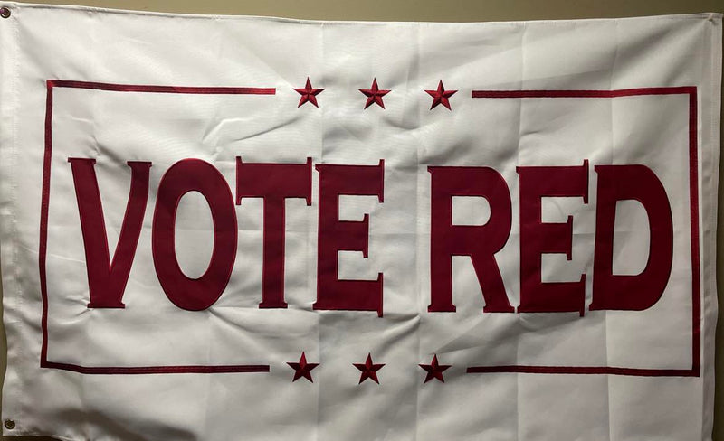 Vote Red Embroidered 3x5 Feet 600D Flag