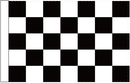 Checker Race 8"x12" Stick Flag Rough Tex® with 24" Wooden Staff