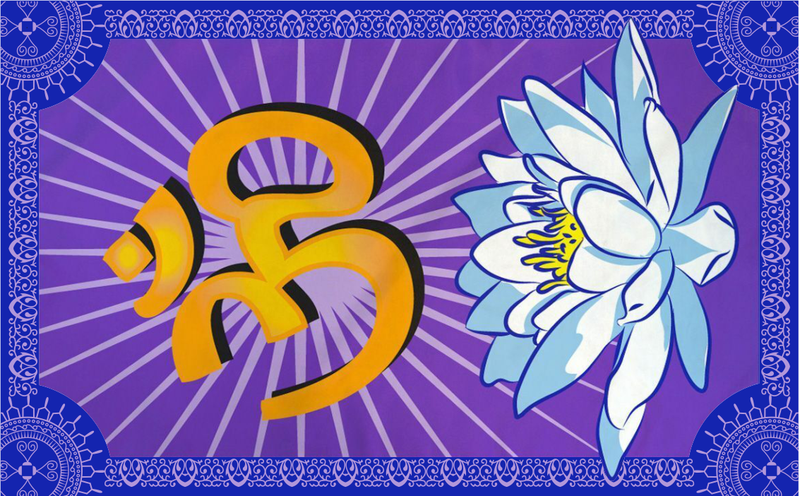 OM Hindu Buddhist 3'x5' Flag ROUGH TEX® 100D