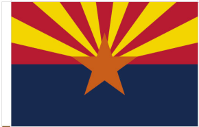 Arizona 12"x18" Stick Flag ROUGH TEX® 100D 30" Wooden Stick