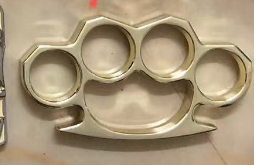 Knuckle Duster Embossed Belt Buckles Bronze