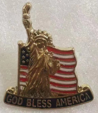 God Bless America Statue of Liberty Lapel Pin