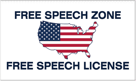 Free Speech Zone USA 3'X5' Flag ROUGH TEX® 100D