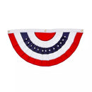USA 2'x4' Americana Fan Collection 210D Nylon Pleated Bunting Fans