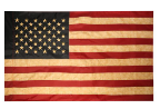 USA American Tea Stained 4'x6' Embroidered Flag ROUGH TEX® 420D