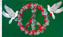 Green Peace Doves 3'X5' Flag ROUGH TEX® 68D