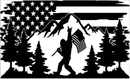 USA Sasquatch 3'X5' Flag ROUGH TEX® 100D Bigfoot American Blackout Rocky Mountains